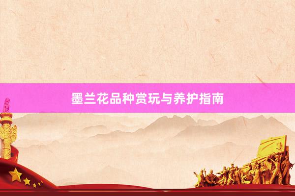 墨兰花品种赏玩与养护指南